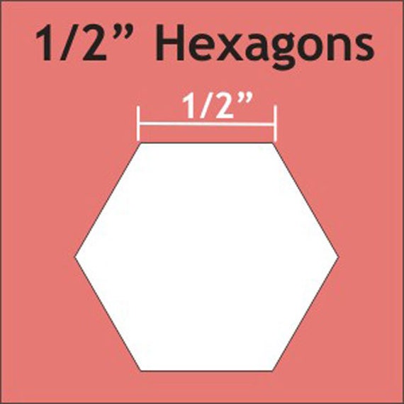 1/2 inch Paper Pieces Hexagons Pack of 125 Templates