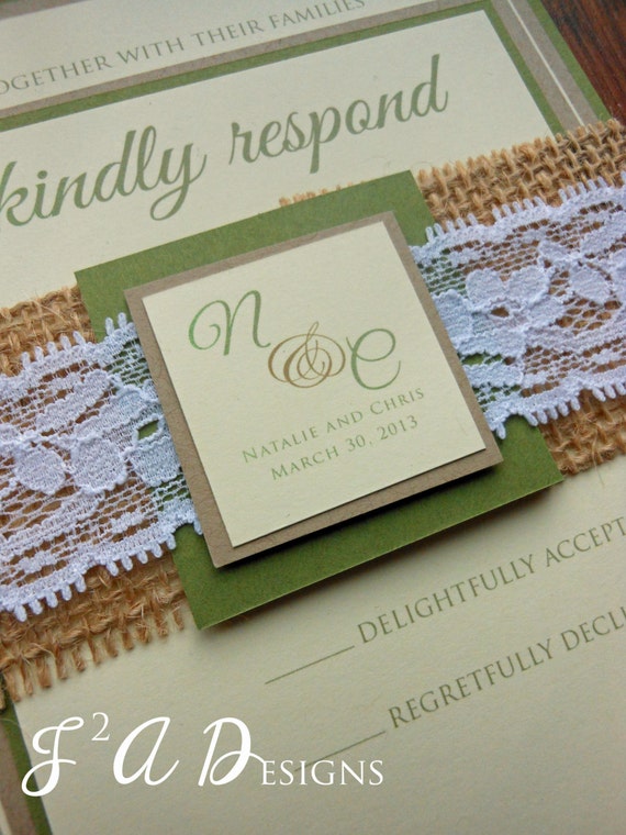 Brown And Green Wedding Invitations 7