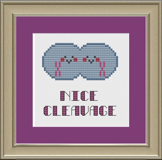 Nice cleavage: nerdy cell biology cross-stitch pattern