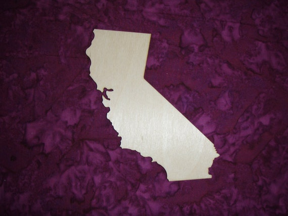 California State Wood Cut Out Unfinished Wooden Crafts Cali