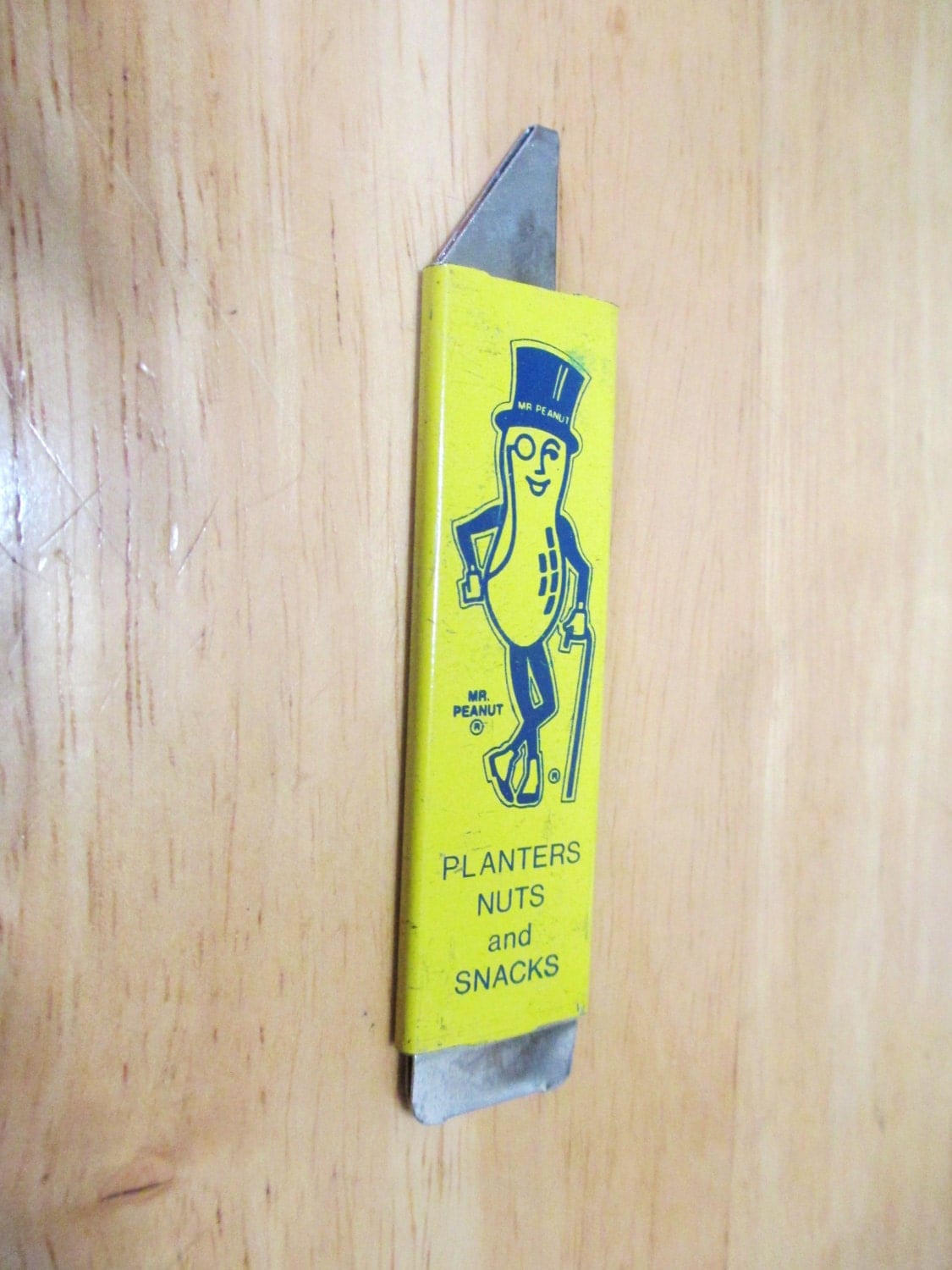 Mr. Peanut Box Cutter Vintage Planters peanut Logo. Stainless
