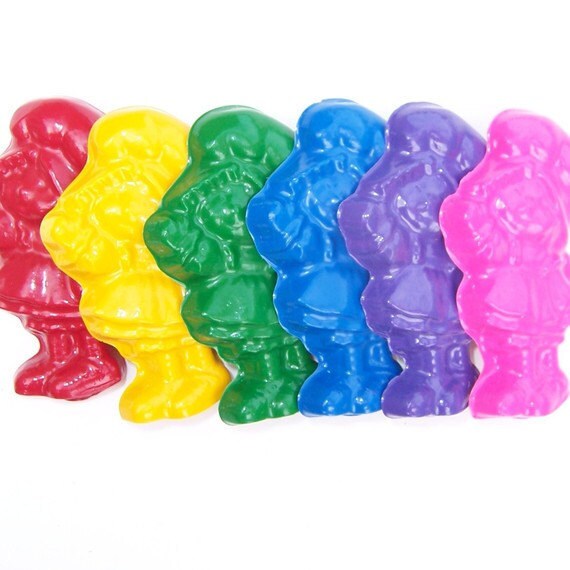 Items similar to Crayons Strawberry Girl Set of 6 Handpoured Soy