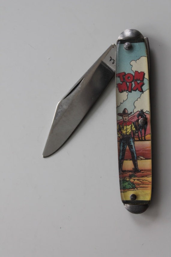 Vintage Cowboy Tom Mix Pocket Knife Pen Knife Jack Knife