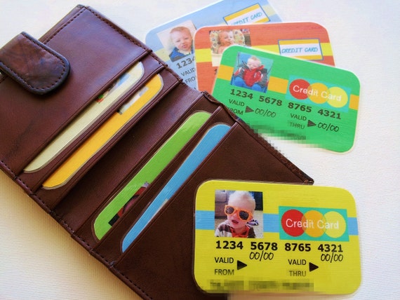 8 Pretend Credit Cards Customize with Photo by ohdanigirlboutique