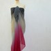 CLEARANCE PRICE Hombre gray and fuchsia Silk Beach Coverup, Pareo, Sarong