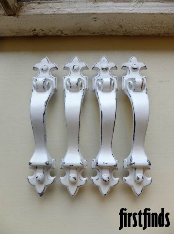 4 shabby chic fleur de lis kitchen handles cabinet hardware 4 shabby chic fleur de lis kitchen handles cabinet hardware
