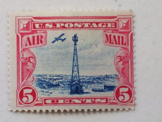 1928 airmail 5 cent stamp sherman hill