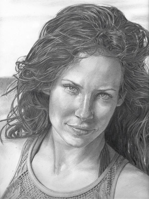 Drawing Print of Evangeline Lilly from LOST by JohnDiBiaseArt