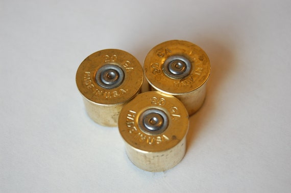 Lot of 10 20 gauge shotgun shell brass heads for Jewelry/Arts