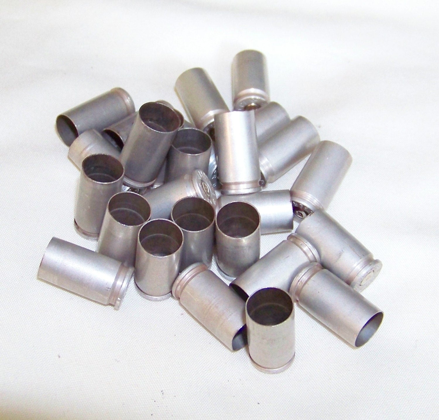 Aluminum .45 caliber Bullet Shell Casings 25 pieces 45 cal..