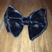 Vintage Black Velvet Clip Bow Tie