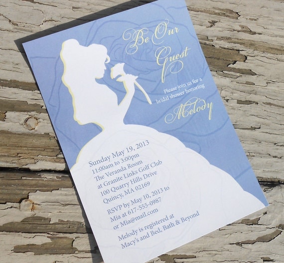 Disney Princess Bridal Shower Invitations 9