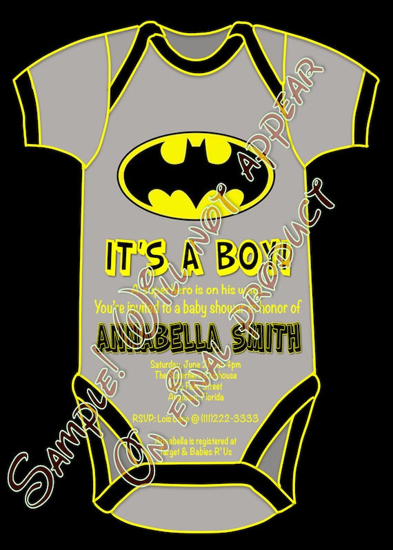 Free Printable Batman Baby Shower Invitations 7