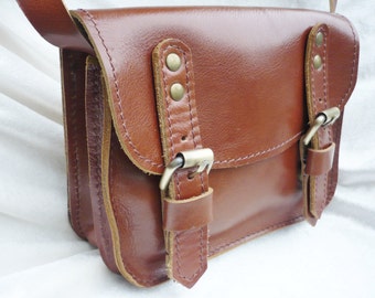 Small Leather Cross Body Bag, Shoulder Bag, Leather Bag Purse, Leather Satchel