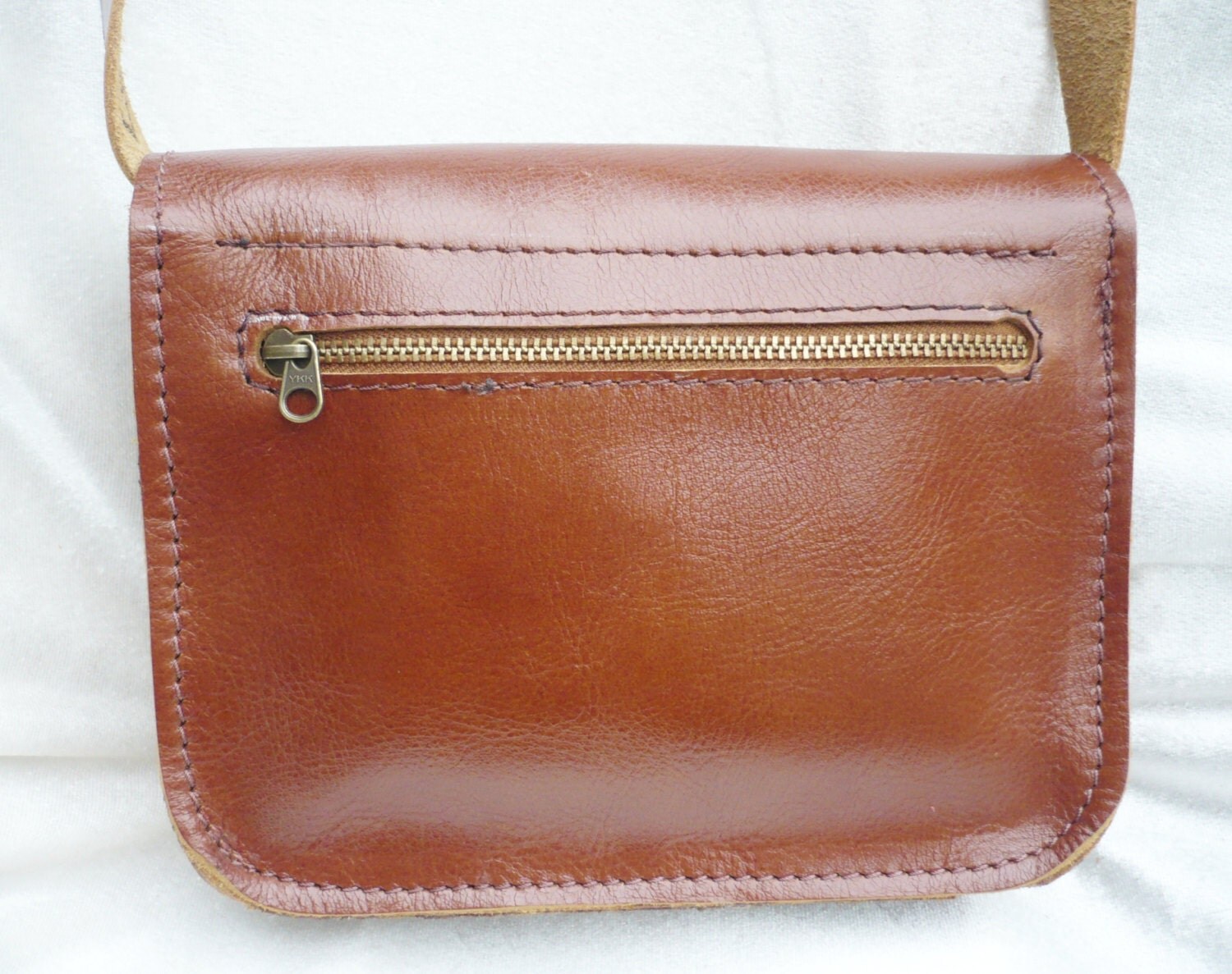Small Leather Cross Body Bag Shoulder Bag Leather by CraftCalling