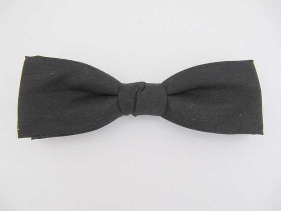 Vintage Black Bow Tie Clip On