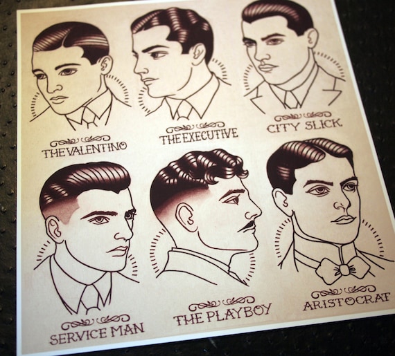 1920's Gentlemen's Hairstyle Barber Barbering Guide