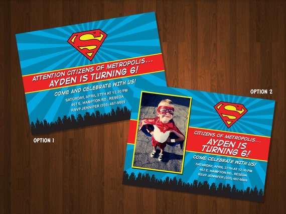 Printable Superman Birthday Invitations 9