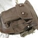 Vintage Cotton Canvas Leather Shoulder Messenger Bag Sack Pack
