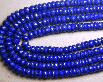 14 Inch Long Strand-Super-AAA Quality, LAPIS LAZULI Micro Faceted Rondells, 5.5-6mm Size