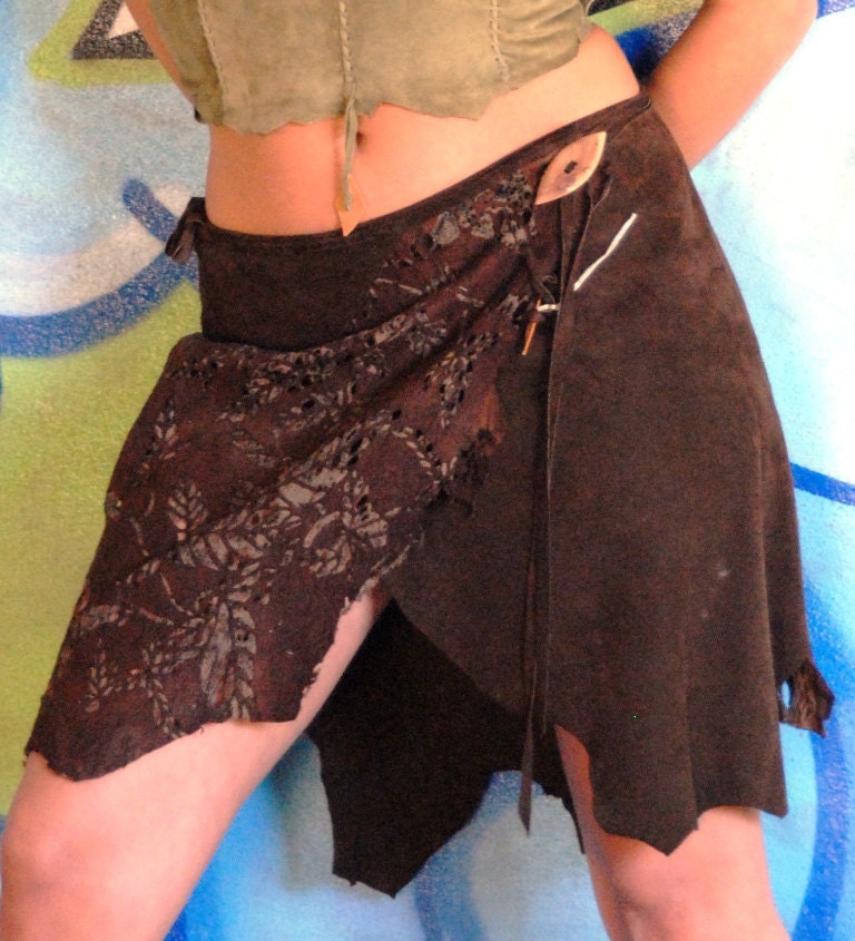 Native american skirt SUEDE SKIRT pocahontas by ScandaloAlSole