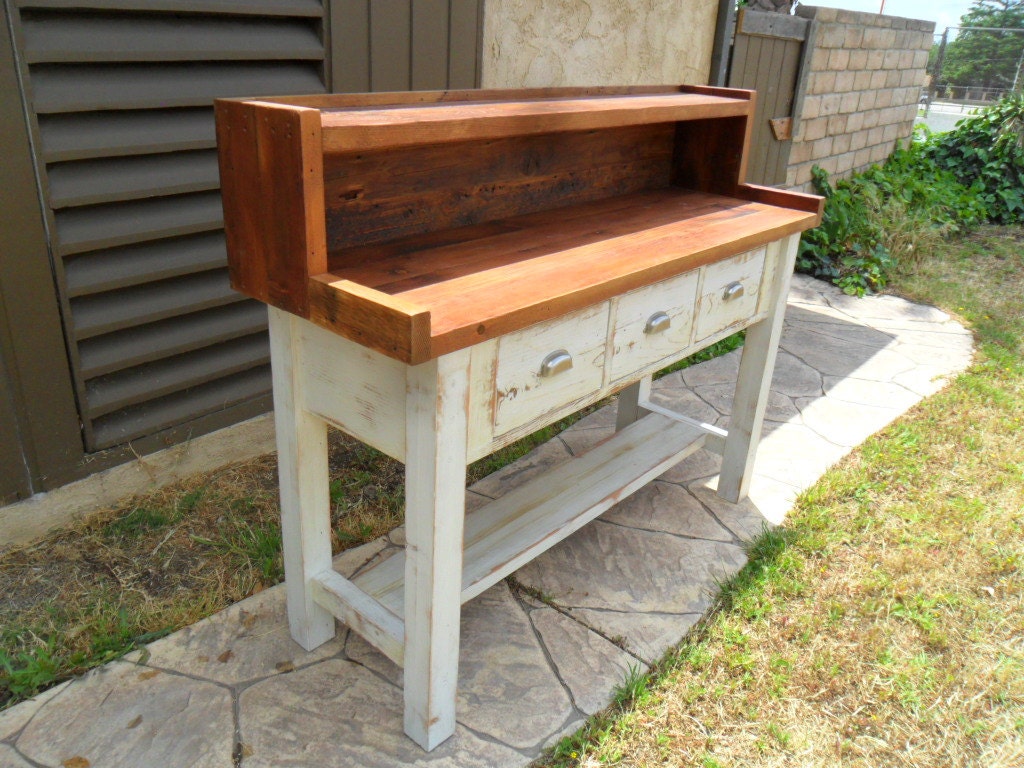 POTTING TABLE from reclaimed wood USA made