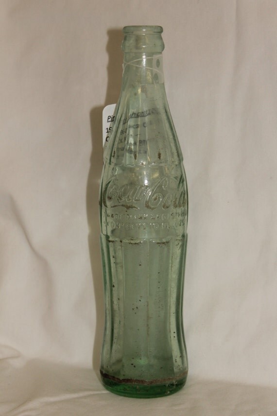 1950's Coca Cola 10 oz glass bottle by ThePinkElephant513 on Etsy