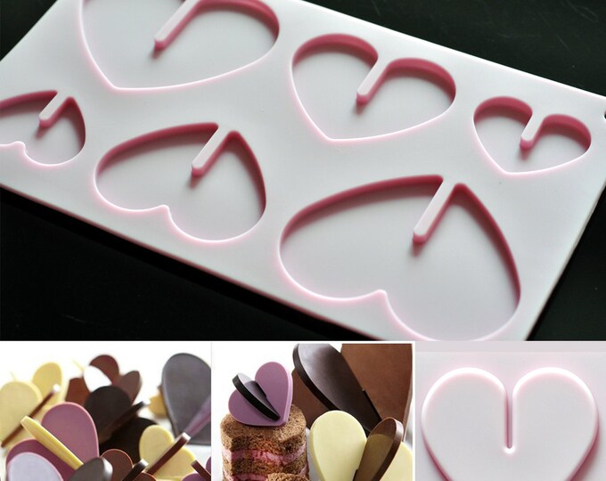 Silicone Chocolate Mold Candy Molds - 3D Heart Sheet Chocolate Sheet Mold