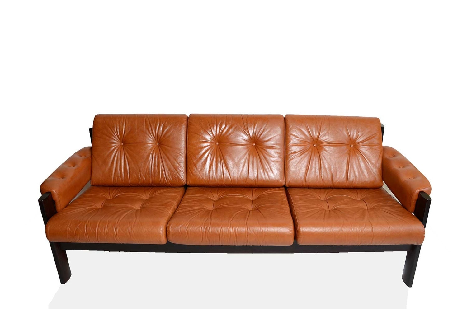 Leather Ekornes Stressless Amigo Sofa Norway Mid Century