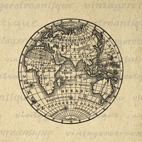 vintage globe clipart - photo #11