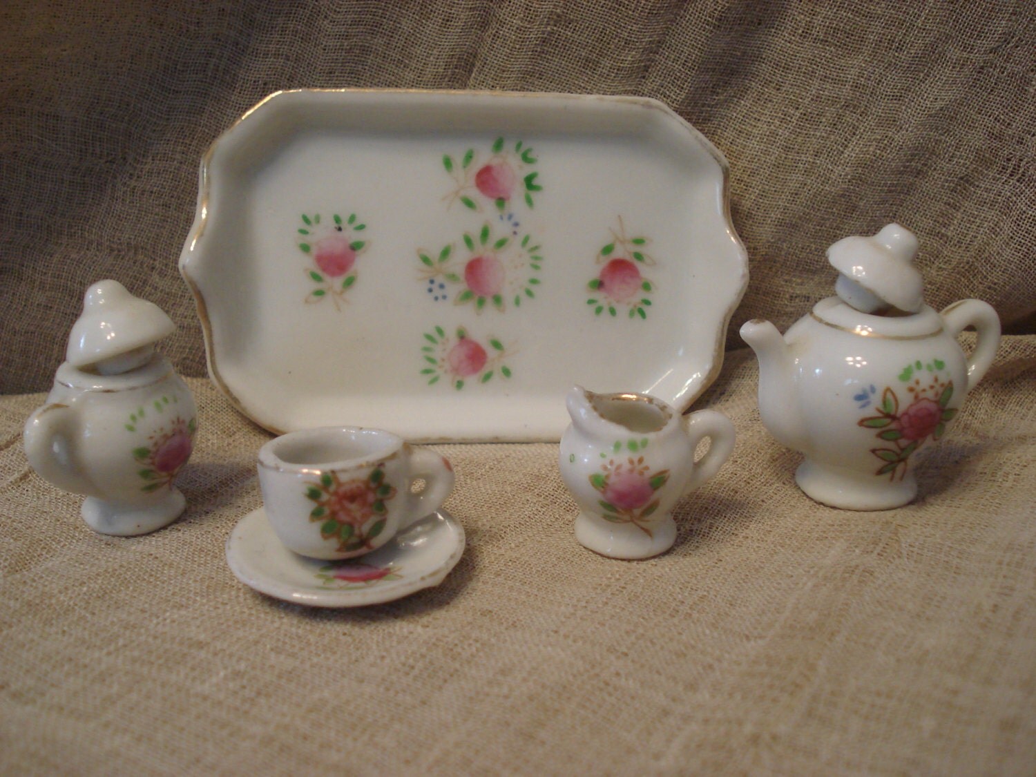 tiny china tea set