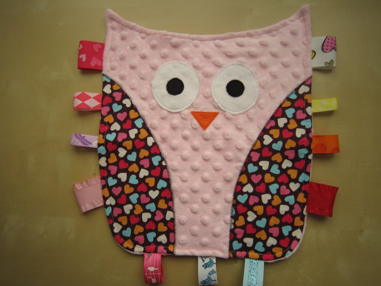 Pink Owl Snuggle Blanket Customizable by PIPandFINN on Etsy