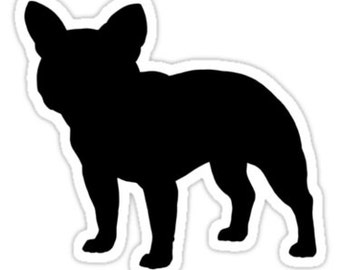 45 French Bulldog Nail Decals - Many colors to choose from