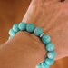 Peruvian Amazonite Stretch Bracelet Tiffany Blue Bracelet