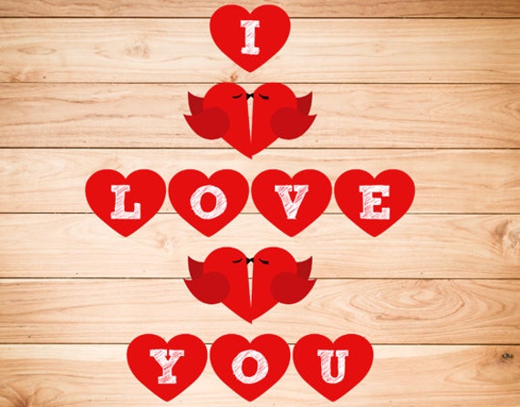 PRINTABLE I Love You Banner Valentines Wedding Engagement