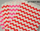Pink and Red Chevron Favor Bags--(12) PINK and RED CHEVRON Party Favor Bags:Valentine's Day Party, Valentine's Day, boutique/bakery bag Il_170x135