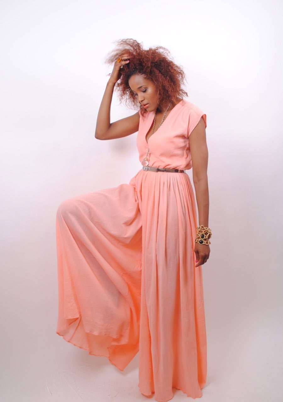 peach jumpsuit