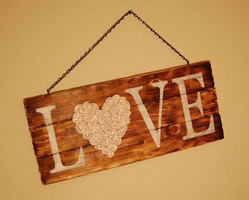 Wood LOVE Sign