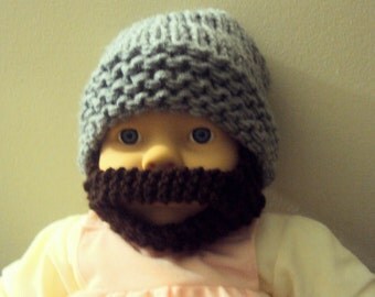 Baby Beard Hat Baby Beanie Baby Hat Knit Hat Face Mask 0-18 months