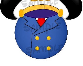 Captain Mickey DCL inspired Mickey head personalized printable digital ...