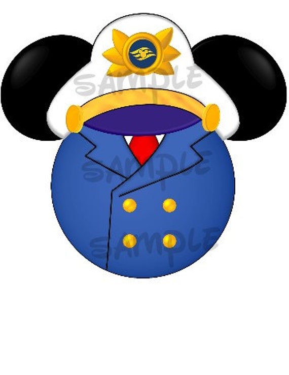 Items similar to Captain Mickey DCL inspired Mickey head personalized ...
