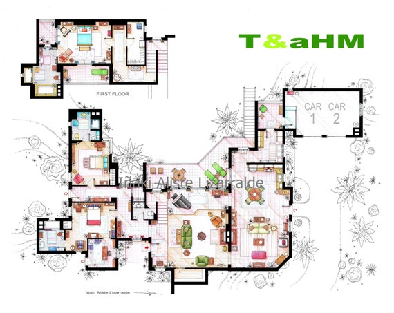 Floorplan Of Charlie Harper s Beach House From