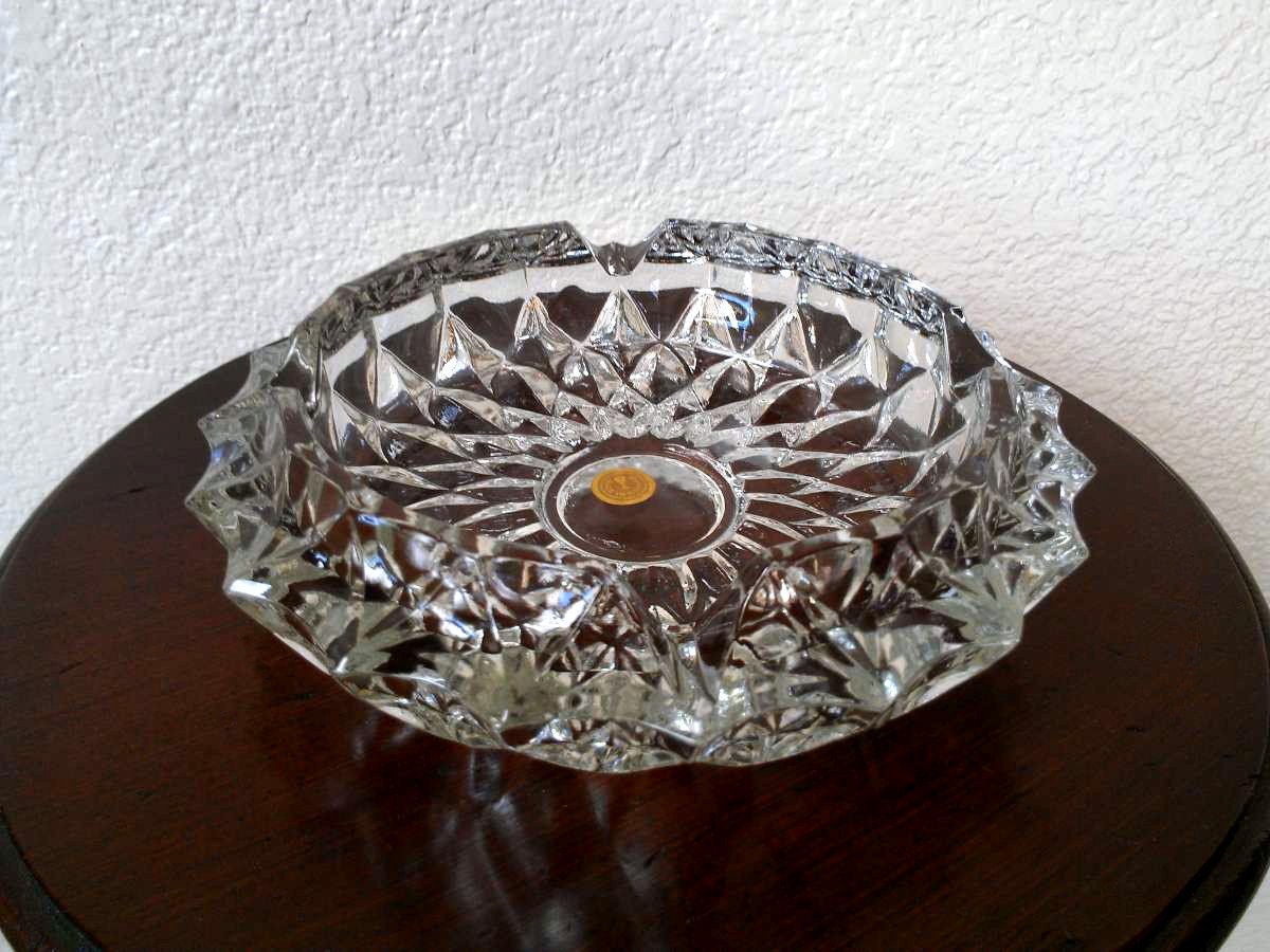 Vintage 7 Clear Glass Ashtray Made in Romania Never by ZiLvintage