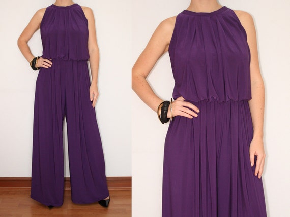 purple wide leg trousers