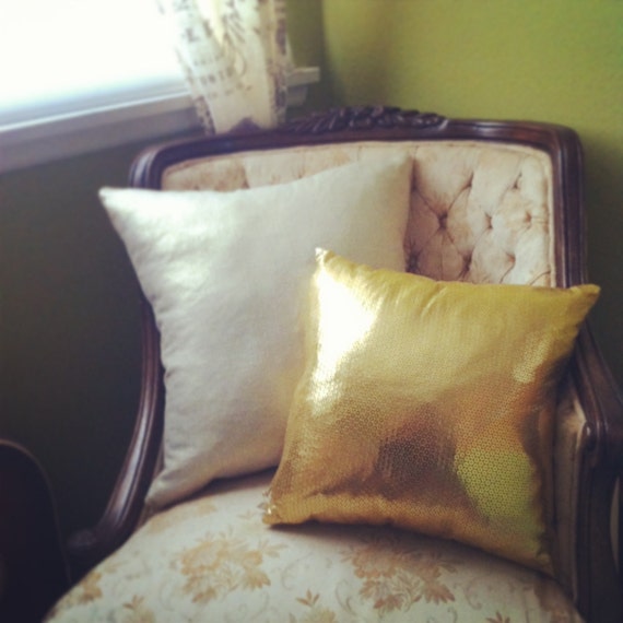 Metallic Gold Throw Pillow