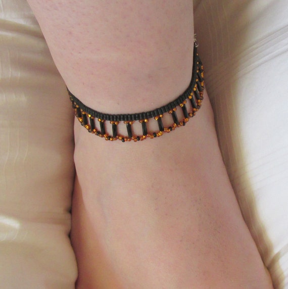 Egyptian Princess II Black & Topaz Beaded by SimplyBeadifulDesign