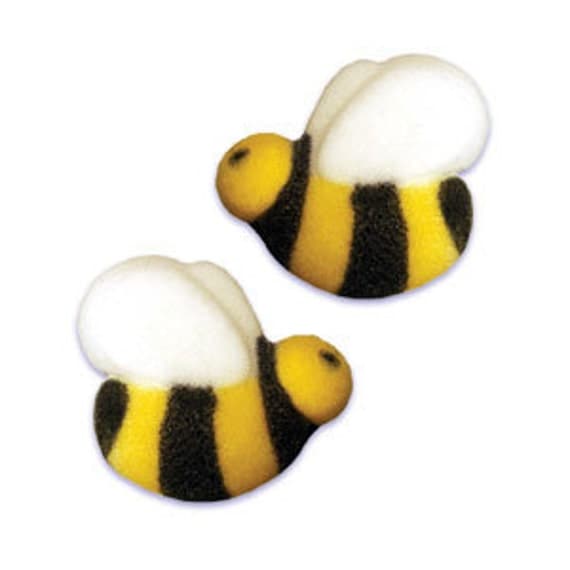 30 Bumble Honey Bee Edible Molded Sugar Cake Cupcake Topper