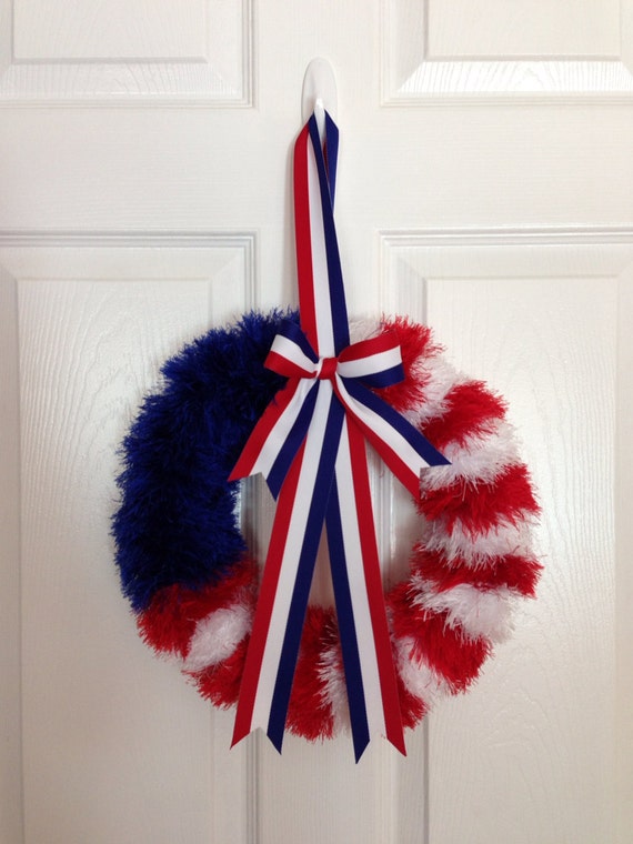 Patriotic Wreath with bow Il_570xn