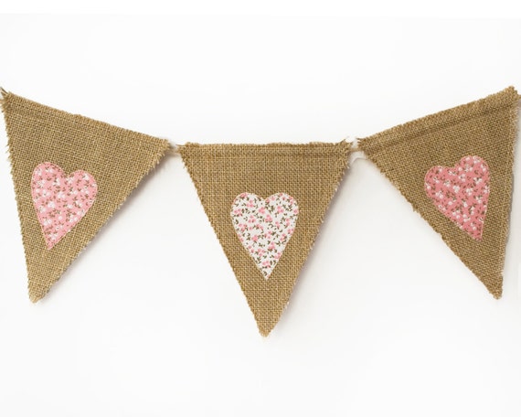 Items similar to Burlap bunting, burlap banner, rustic bunting, rustic ...