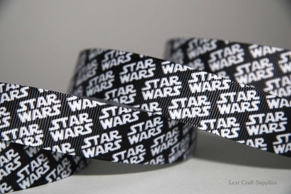 7/8 Star Wars Grosgrain Ribbon 5 yards by LexiCraftSupplies